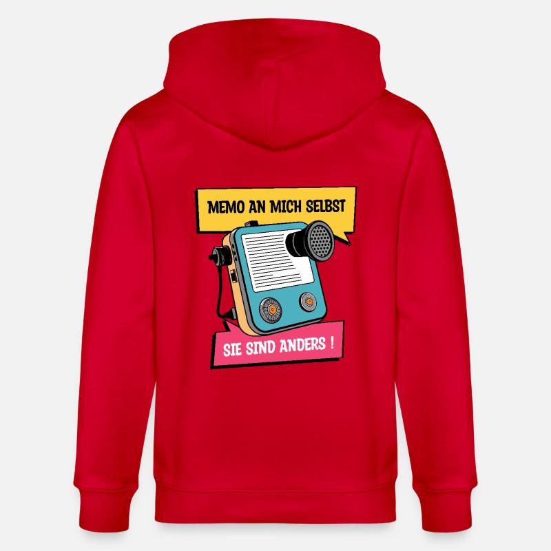 Ils sont différents ! - Veste à capuche bio CULTIVATOR Stanley/Stella Unisexe - rouge