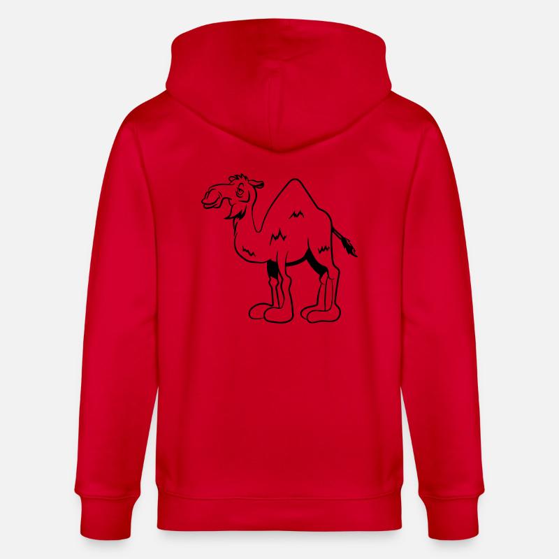 Camel drôle maladroit - Veste à capuche bio CULTIVATOR Stanley/Stella Unisexe - rouge