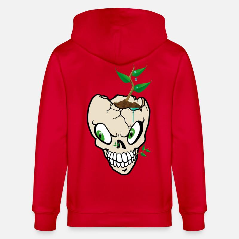 Croissance de la pousse de crâne - Veste à capuche bio CULTIVATOR Stanley/Stella Unisexe - rouge