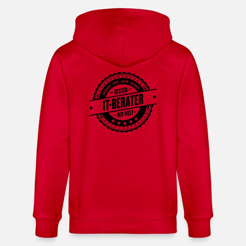 Bester IT-Berater - Stanley/Stella Unisex Bio-Kapuzenjacke CULTIVATOR - Rot
