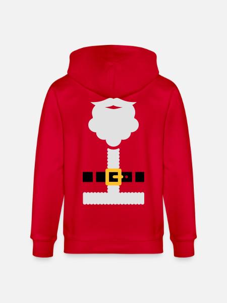 Santa suit and beard - Stanley/Stella CULTIVATOR Unisex Organic Hooded Jacket - red