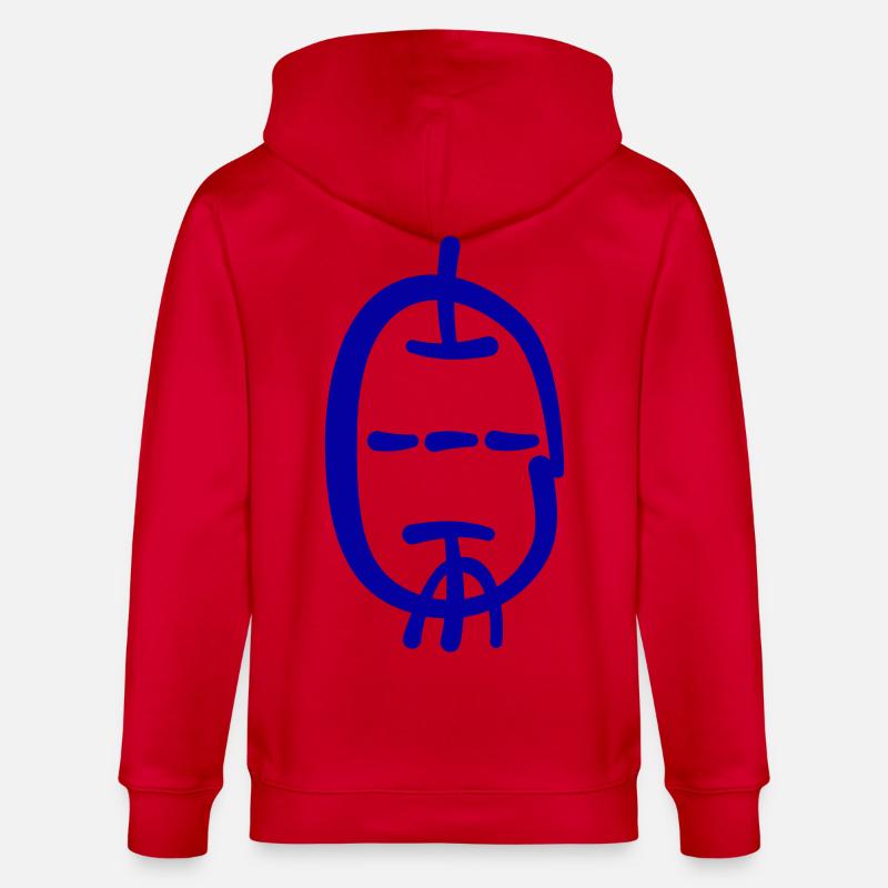 Triode dans le style de la calligraphie - Veste à capuche bio CULTIVATOR Stanley/Stella Unisexe - rouge