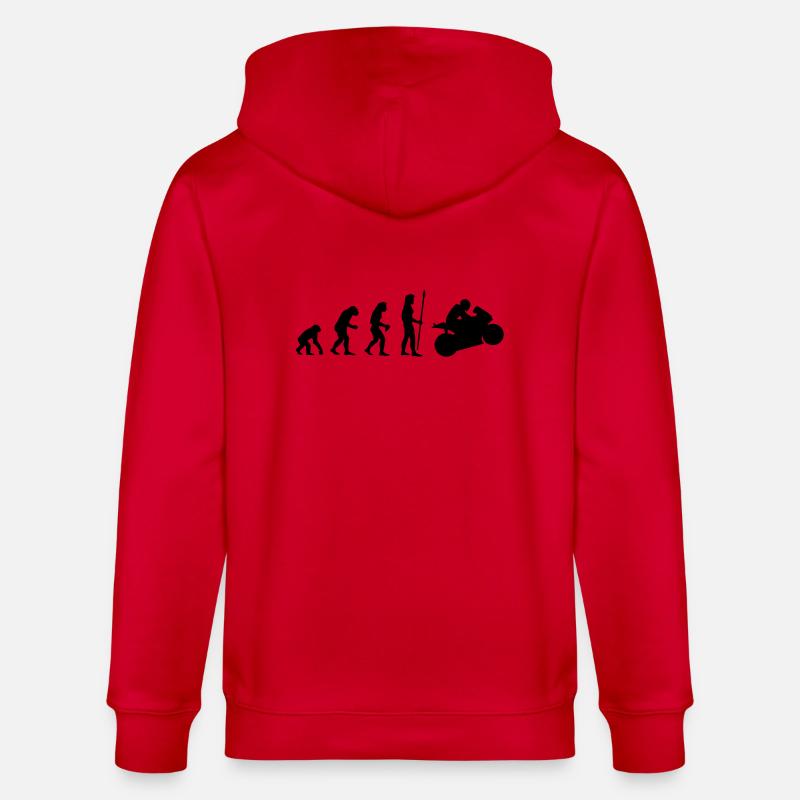 evolution_motorbike1 - Veste à capuche bio CULTIVATOR Stanley/Stella Unisexe - rouge