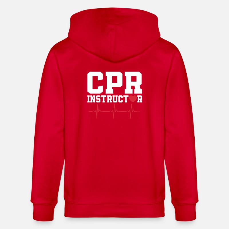 Cpr-ausbilder - Stanley/Stella Unisex Bio-Kapuzenjacke CULTIVATOR  - Rot