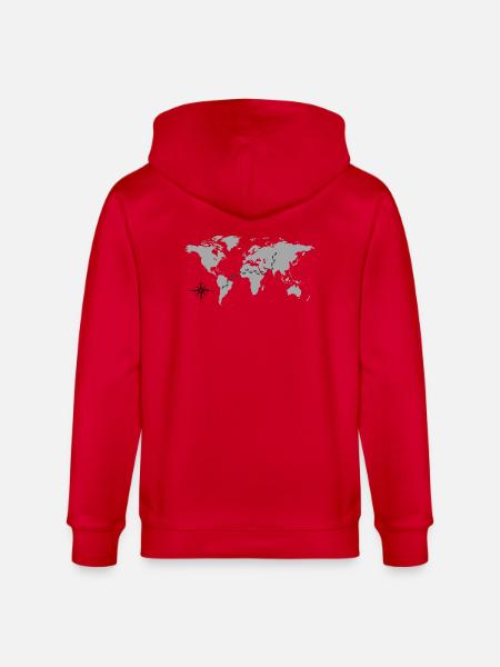 Reisender auf Weltreise - Stanley/Stella Unisex Bio-Kapuzenjacke CULTIVATOR  - Rot