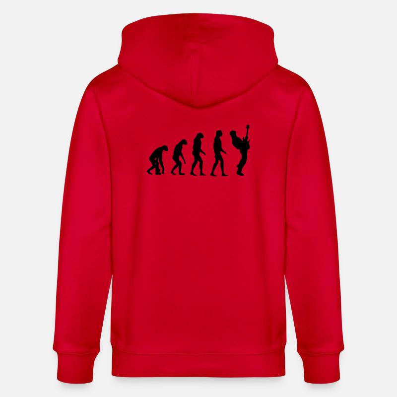 bass player evolution - Stanley/Stella Unisex Bio-Kapuzenjacke CULTIVATOR  - Rot