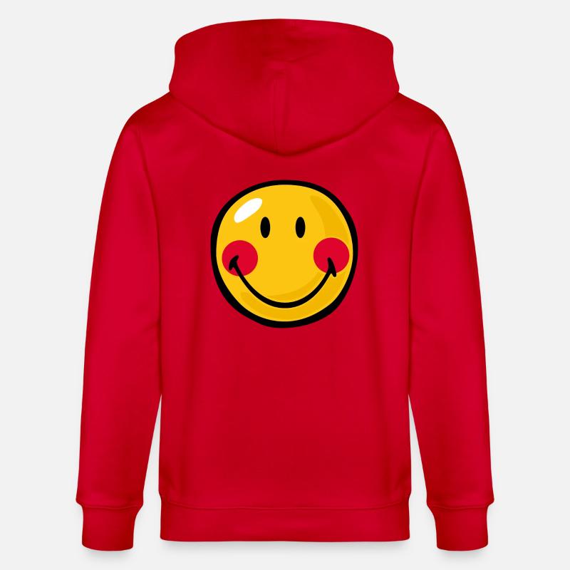 Smiley Blushed - Veste à capuche bio CULTIVATOR Stanley/Stella Unisexe - rouge