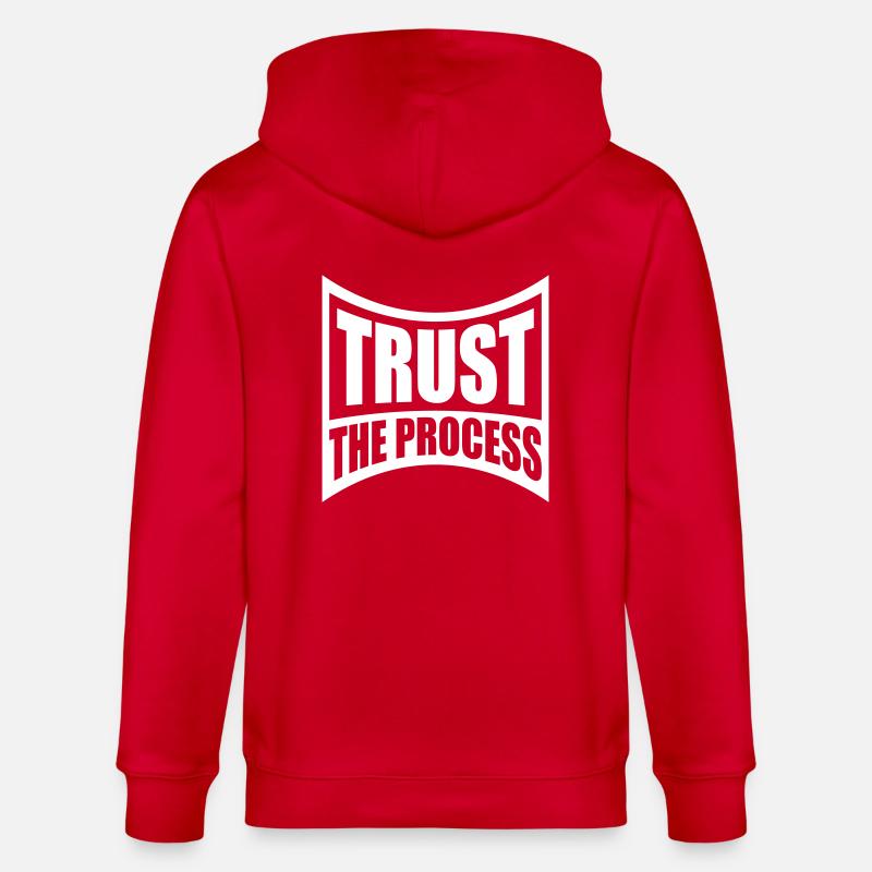 trust the process Zitat - Stanley/Stella Unisex Bio-Kapuzenjacke CULTIVATOR - Rot