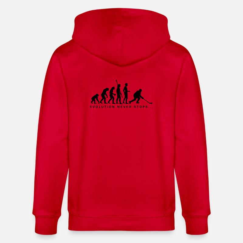 evolution_eishockey_b - Stanley/Stella Unisex Bio-Kapuzenjacke CULTIVATOR  - Rot