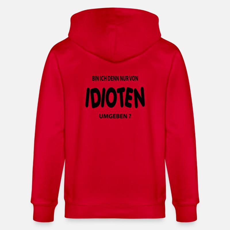 idiot - Veste à capuche bio CULTIVATOR Stanley/Stella Unisexe - rouge