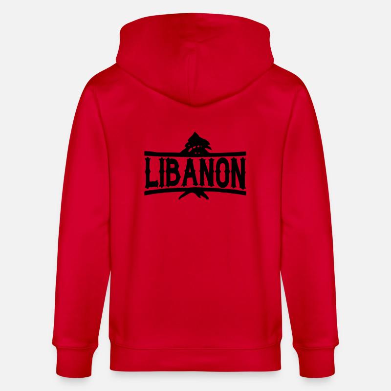 Libanon - Stanley/Stella Unisex Bio-Kapuzenjacke CULTIVATOR  - Rot