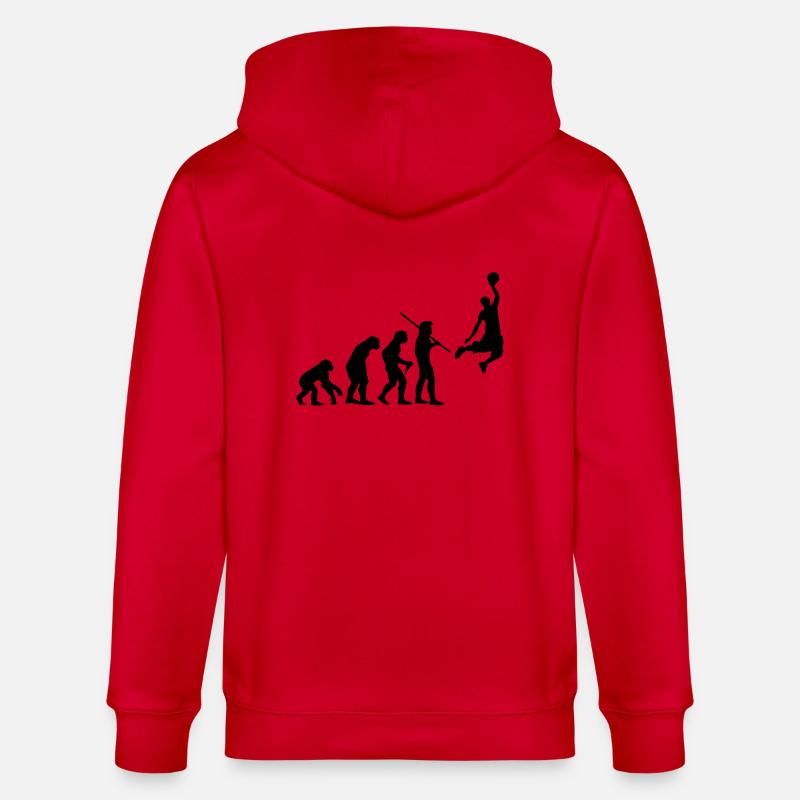 Evolution de basket-ball - Veste à capuche bio CULTIVATOR Stanley/Stella Unisexe - rouge