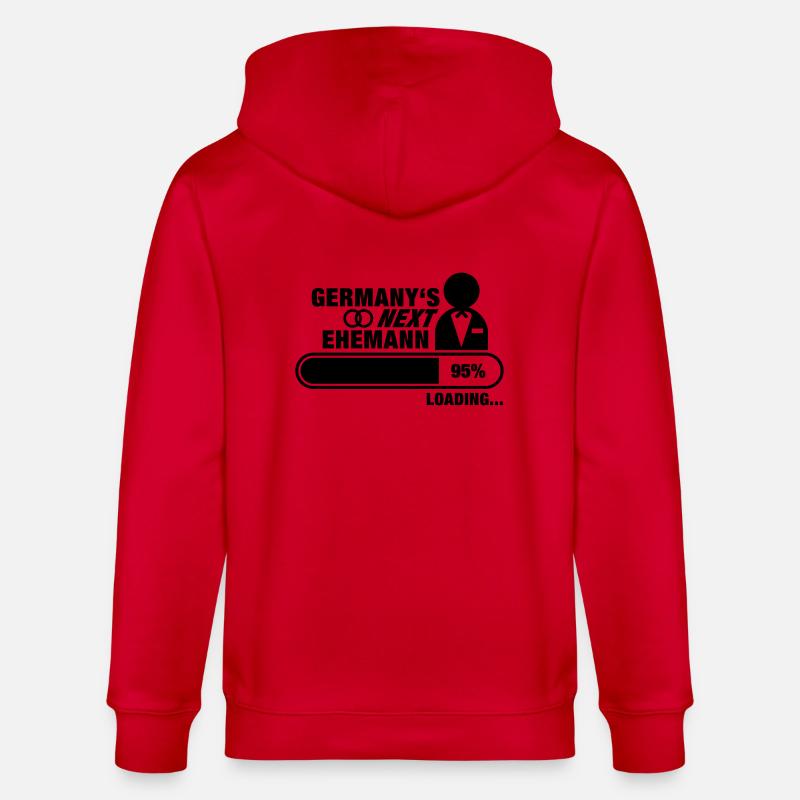 germanys_next_ehemann_f1 - Stanley/Stella Unisex Bio-Kapuzenjacke CULTIVATOR  - Rot