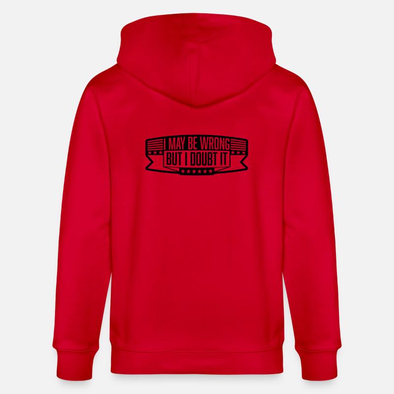 I may be wrong - Stanley/Stella Unisex Bio-Kapuzenjacke CULTIVATOR  - Rot