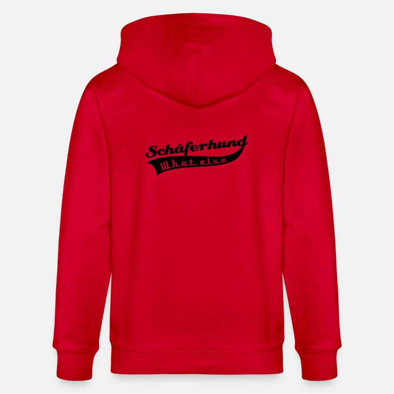 Schäferhund - Stanley/Stella Unisex Bio-Kapuzenjacke CULTIVATOR  - Rot