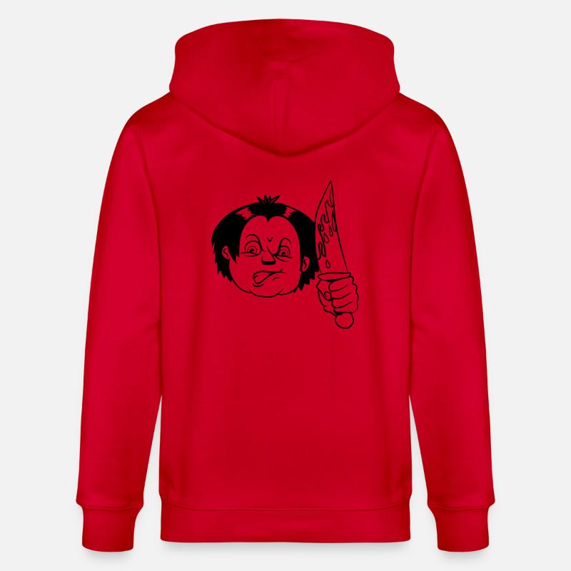 Horror messer - Stanley/Stella Unisex Bio-Kapuzenjacke CULTIVATOR  - Rot