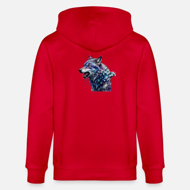 Loup Alpha - Veste à capuche bio CULTIVATOR Stanley/Stella Unisexe - rouge