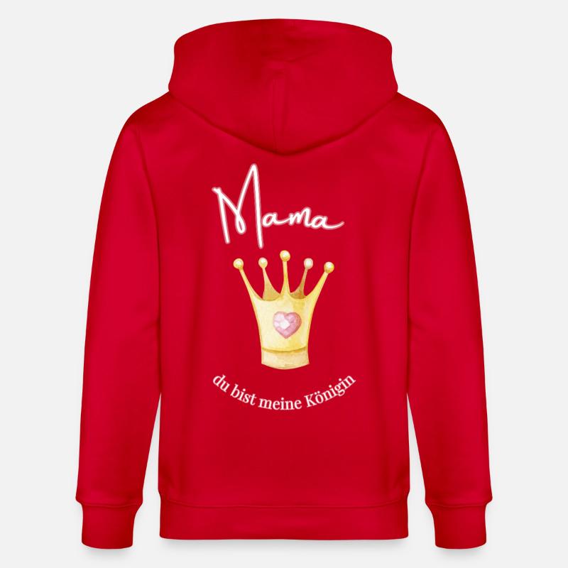Mama - meine Königin. - Stanley/Stella Unisex Bio-Kapuzenjacke CULTIVATOR  - Rot