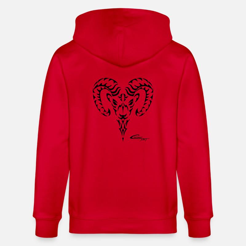 Sternzeichen Widder - Stanley/Stella Unisex Bio-Kapuzenjacke CULTIVATOR  - Rot