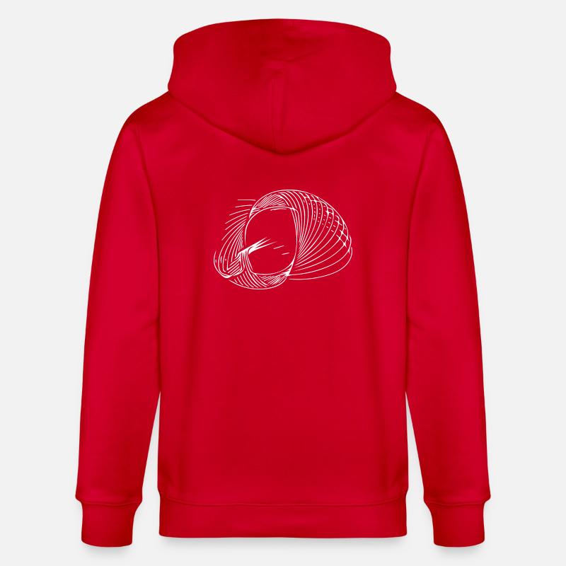 Lignes de cercle géométriques - Veste à capuche bio CULTIVATOR Stanley/Stella Unisexe - rouge