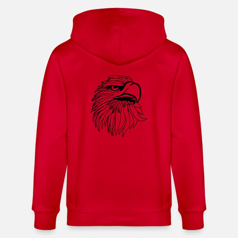 Aigle aigle chauve - Veste à capuche bio CULTIVATOR Stanley/Stella Unisexe - rouge