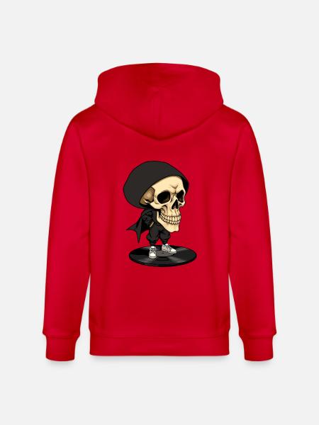 Skull Rapper - Stanley/Stella CULTIVATOR Unisex Organic Hooded Jacket - red