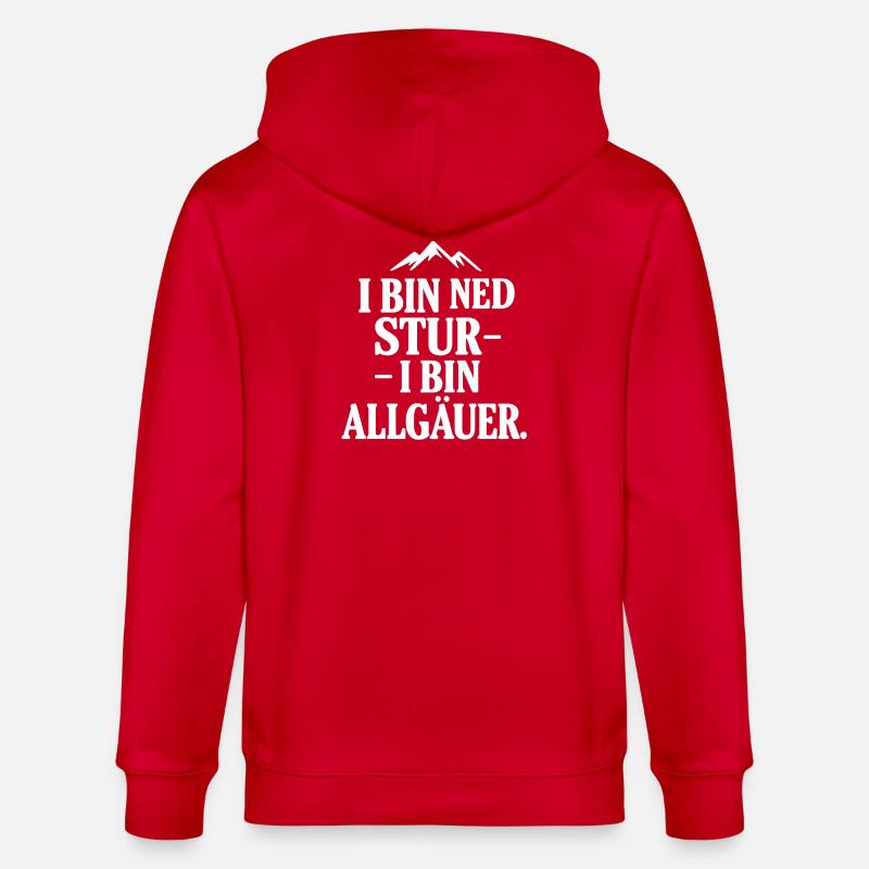 Fierté du dialecte de l’Allgäu - Veste à capuche bio CULTIVATOR Stanley/Stella Unisexe - rouge
