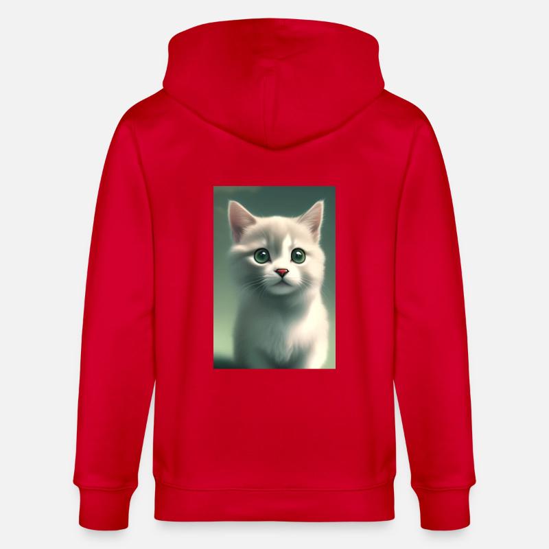 Mignon bébé chat - Veste à capuche bio CULTIVATOR Stanley/Stella Unisexe - rouge