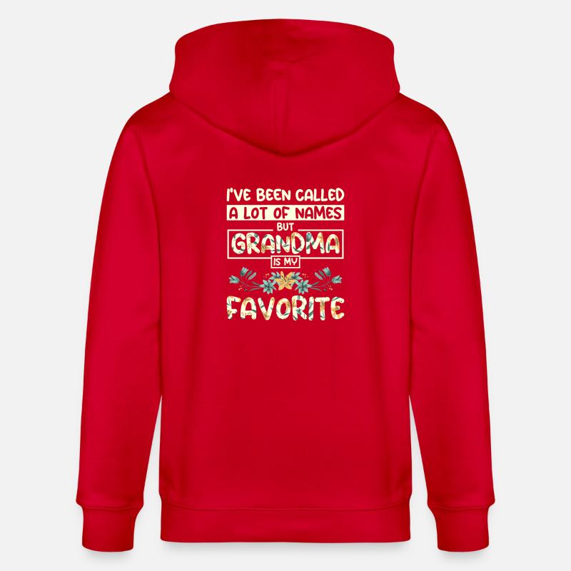 Grand-mère est mon nom préféré - Veste à capuche bio CULTIVATOR Stanley/Stella Unisexe - rouge