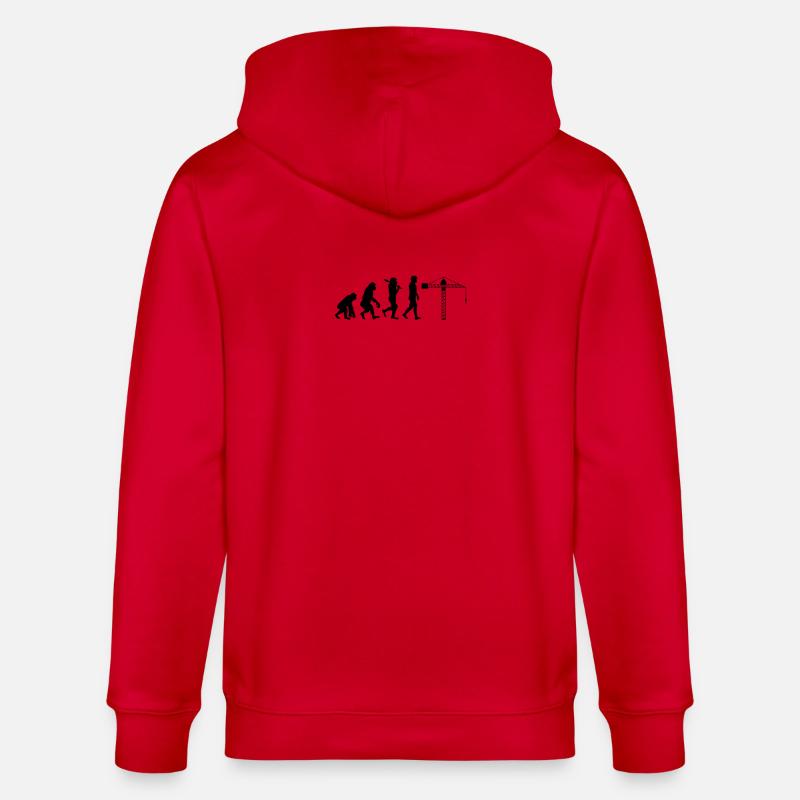 Évolution du grutier - Veste à capuche bio CULTIVATOR Stanley/Stella Unisexe - rouge