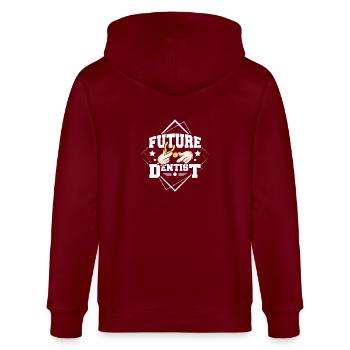 Futur dentiste - Veste à capuche bio CULTIVATOR Stanley/Stella Unisexe - bordeaux - Dos - Anna (173cm)