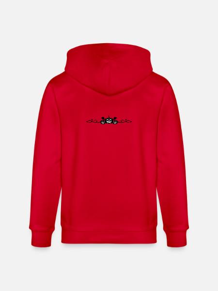 Halloween set of pumpkins - Stanley/Stella CULTIVATOR  Unisex Organic Hooded Jacket - red