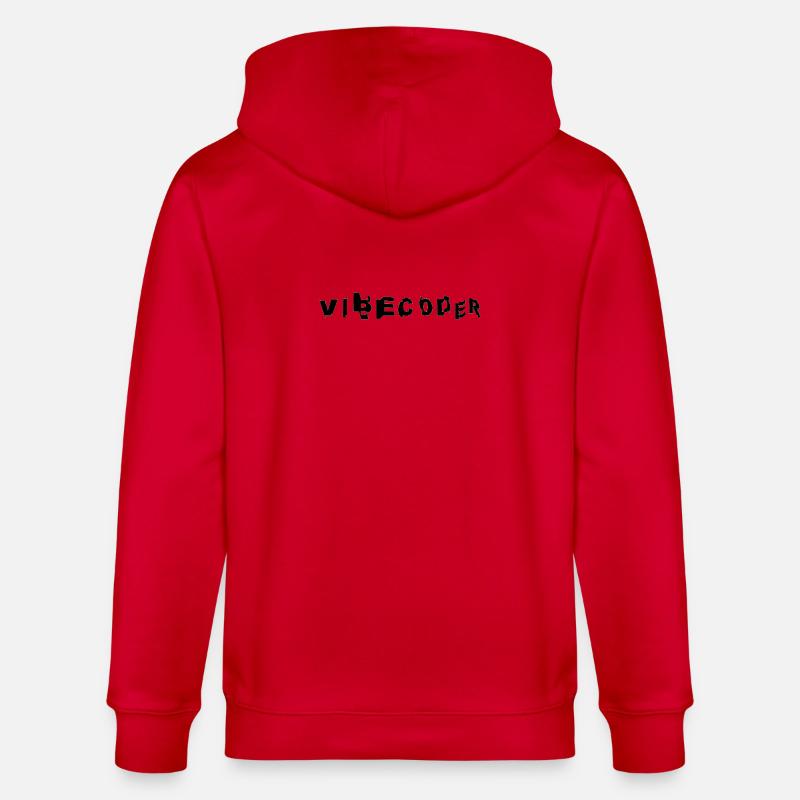 VibeCoder Glitch Neon - Stanley/Stella Unisex Bio-Kapuzenjacke CULTIVATOR  - Rot