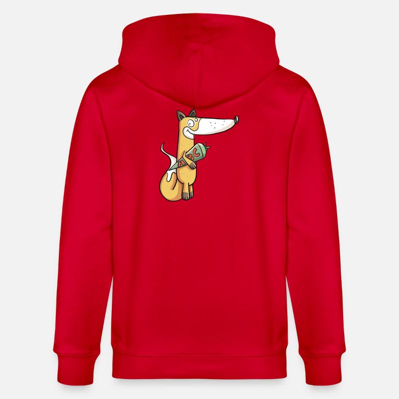 Écolier Fuchs I Einschulung Erstklässler - Veste à capuche bio CULTIVATOR Stanley/Stella Unisexe - rouge
