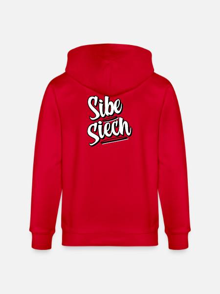 Sibe Siech Schweizerdeutsch Mundart - Stanley/Stella Unisex Bio-Kapuzenjacke CULTIVATOR  - Rot