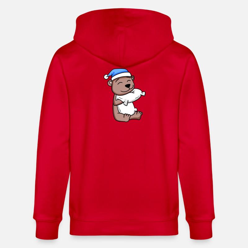 Bébé ours - Veste à capuche bio CULTIVATOR Stanley/Stella Unisexe - rouge