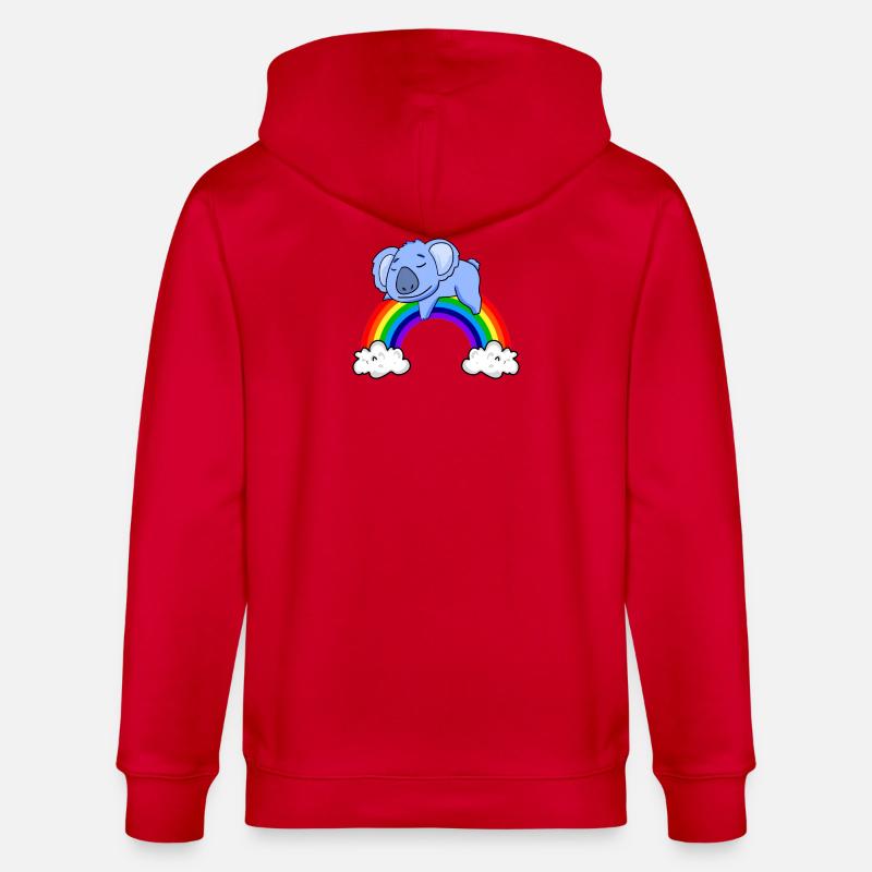 Regenbogen Koala - Stanley/Stella Unisex Bio-Kapuzenjacke CULTIVATOR  - Rot