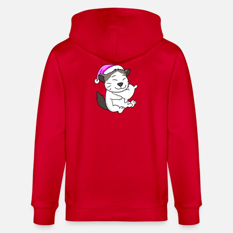 Chat race Ragdoll - Veste à capuche bio CULTIVATOR Stanley/Stella Unisexe - rouge