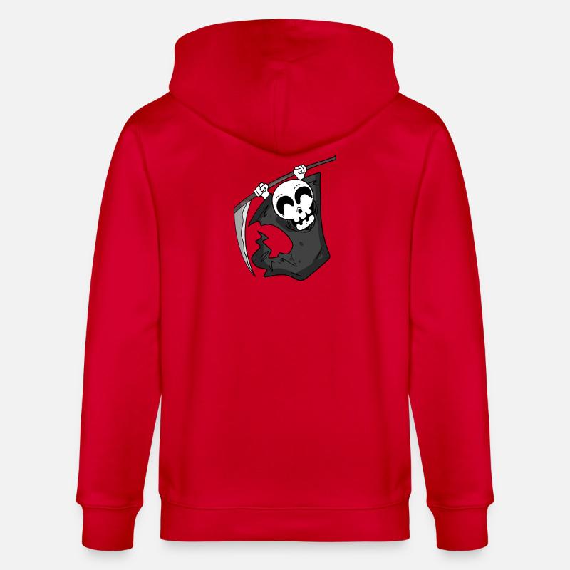 Sensenmann freut sich - Stanley/Stella Unisex Bio-Kapuzenjacke CULTIVATOR  - Rot