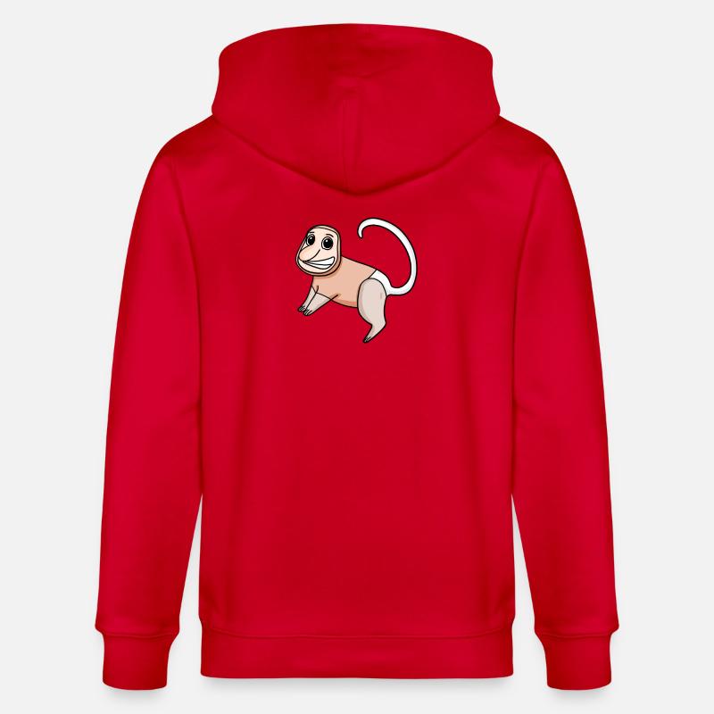 Proboscis Monkey Monkey Monkey - Stanley/Stella CULTIVATOR  Unisex Organic Hooded Jacket - red