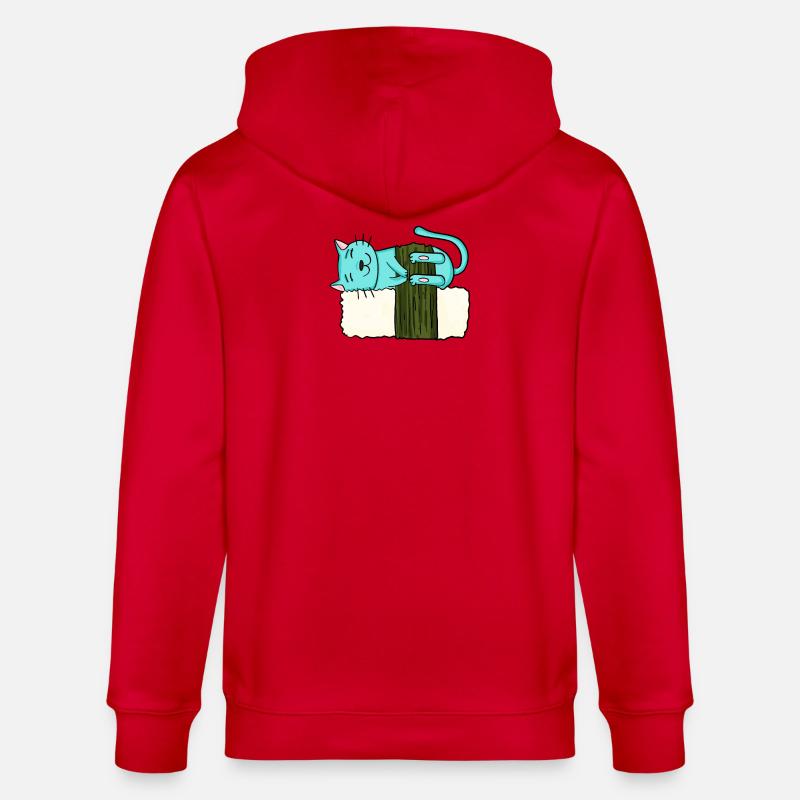 Sushi Chat - Veste à capuche bio CULTIVATOR Stanley/Stella Unisexe - rouge