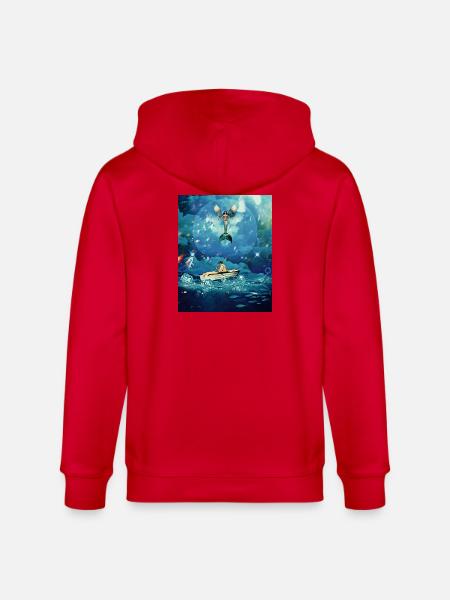 Magic Ocean - Stanley/Stella CULTIVATOR  Unisex Organic Hooded Jacket - red