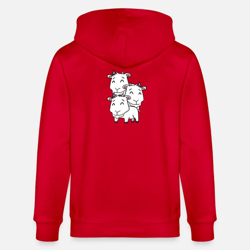 Chèvres mignonnes - Chèvre - Veste à capuche bio CULTIVATOR Stanley/Stella Unisexe - rouge