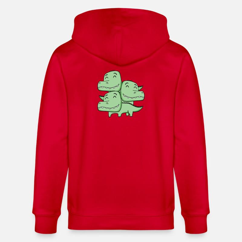Crocodiles mignons - Crocodile - Veste à capuche bio CULTIVATOR Stanley/Stella Unisexe - rouge