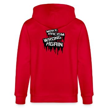 Rendre le racisme répréhensible - Veste à capuche bio CULTIVATOR Stanley/Stella Unisexe - rouge - Dos - Anna (173cm)