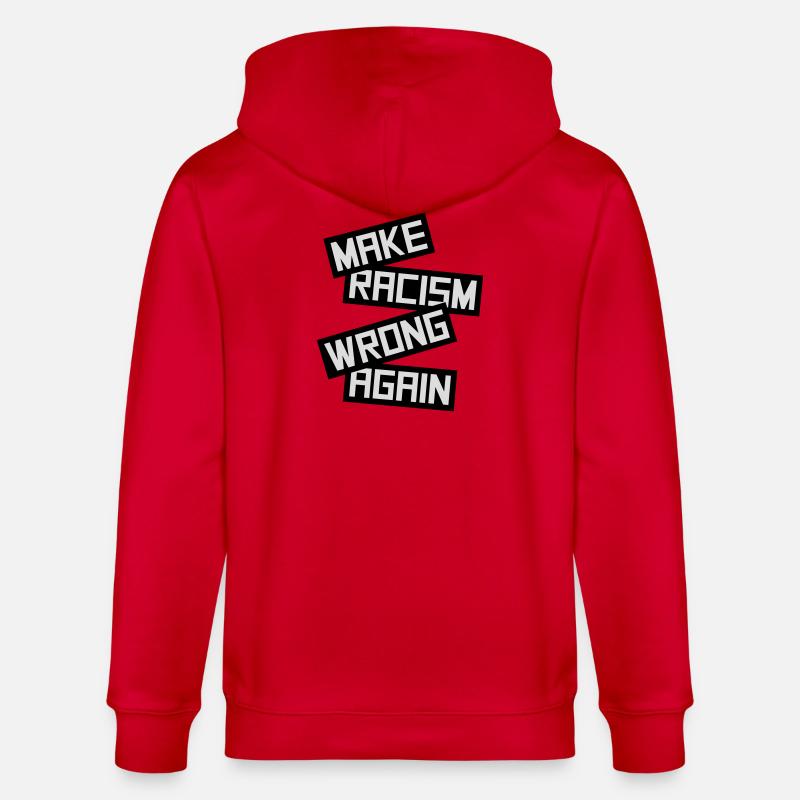 make racism wrong again - Stanley/Stella Unisex Bio-Kapuzenjacke CULTIVATOR  - Rot