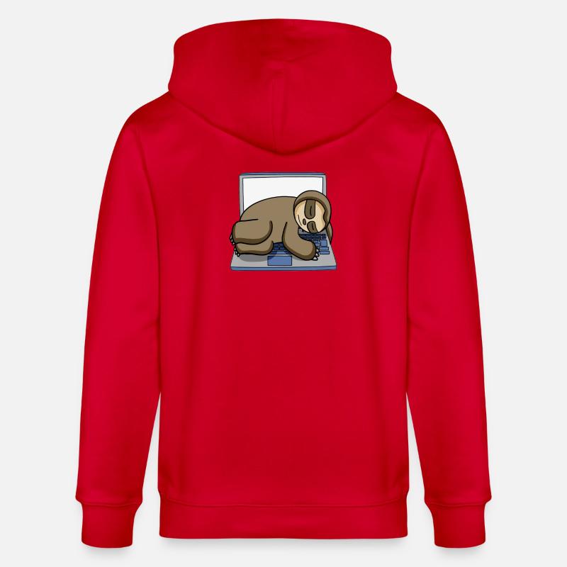 Computer Nerd Programmer Gift - Stanley/Stella CULTIVATOR Unisex Organic Hooded Jacket - red