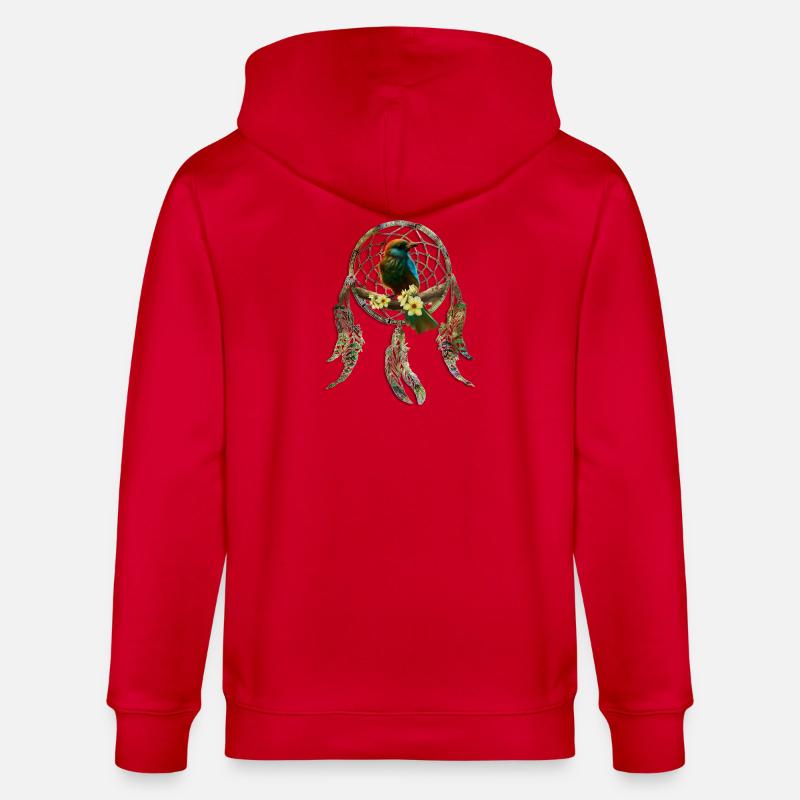 Seepferdchen mit Uhren im Steampunk-Stil und - Stanley/Stella Unisex Bio-Kapuzenjacke CULTIVATOR - Rot