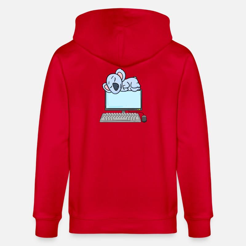 Koala Computer Nerd Programmierer Geschenk - Stanley/Stella Unisex Bio-Kapuzenjacke CULTIVATOR  - Rot