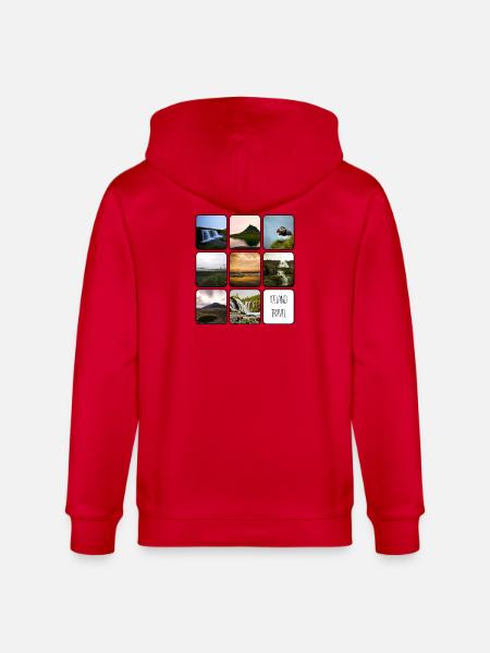IJsland Reizen - Stanley/Stella Uniseks bio-ziphoodie CULTIVATOR  - rood